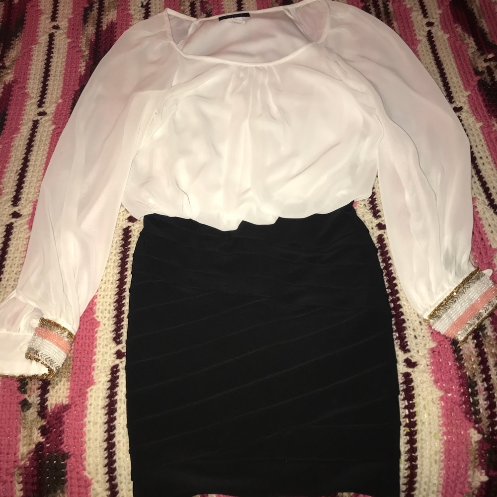 Black and white dress